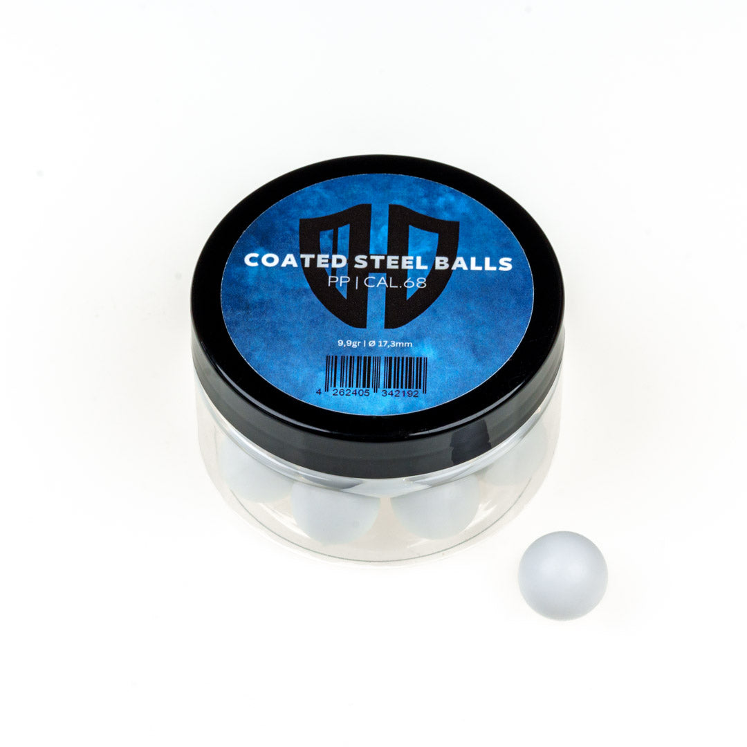 20 x COATED STEEL BALLs | 9,9g | Stahlkern mit Kunststoffmantel | 17,3mm | HDR68 | HDS68 | HDX68 | HDB68 | Pistelle X-68 | TC 68| Cal.68