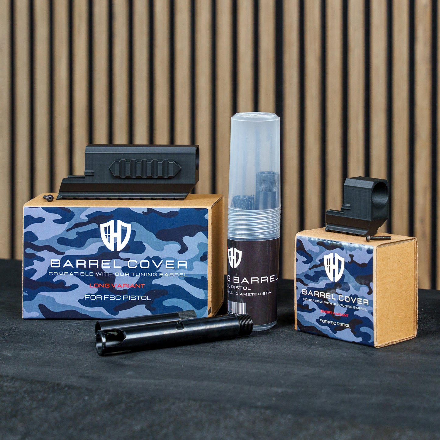 KOMBI | TUNING BARREL | ALU + Cover for Tuning Barrel | THREAD 22X1,5 | DIAMETER.684 | FSC Pistol | FSC XP