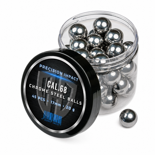 45x CHROM STEEL BALLS CAL.68 | PRECISION IMPACT | HDS68 | HDX68 | TC 68 | Pistelle X-68 | 20g