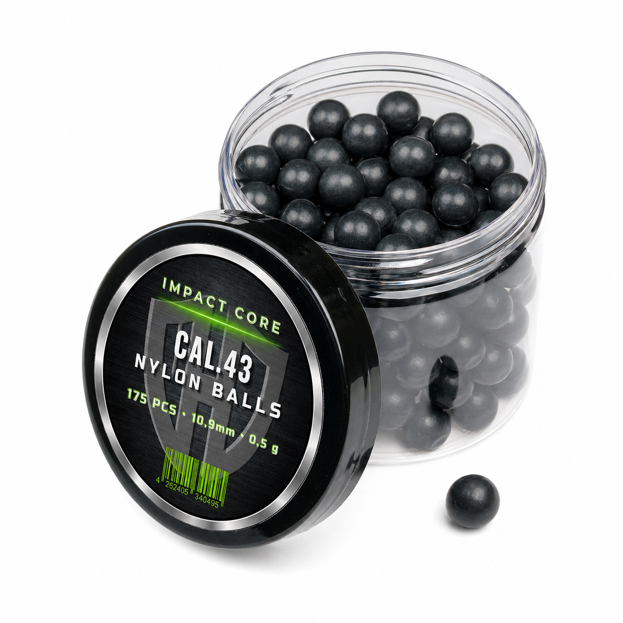 175x NYLON BALLS Cal.43 | IMPACT CORE | Walther | PPQ | TPM1 | Glock | Hartkunststoff 0,5g