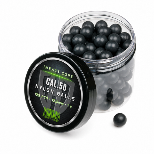 125 x NYLON BALLS Cal.50 | IMPACT CORE | HDR50 | HDP50 | TPX50 |Hartkunststoff | 1g