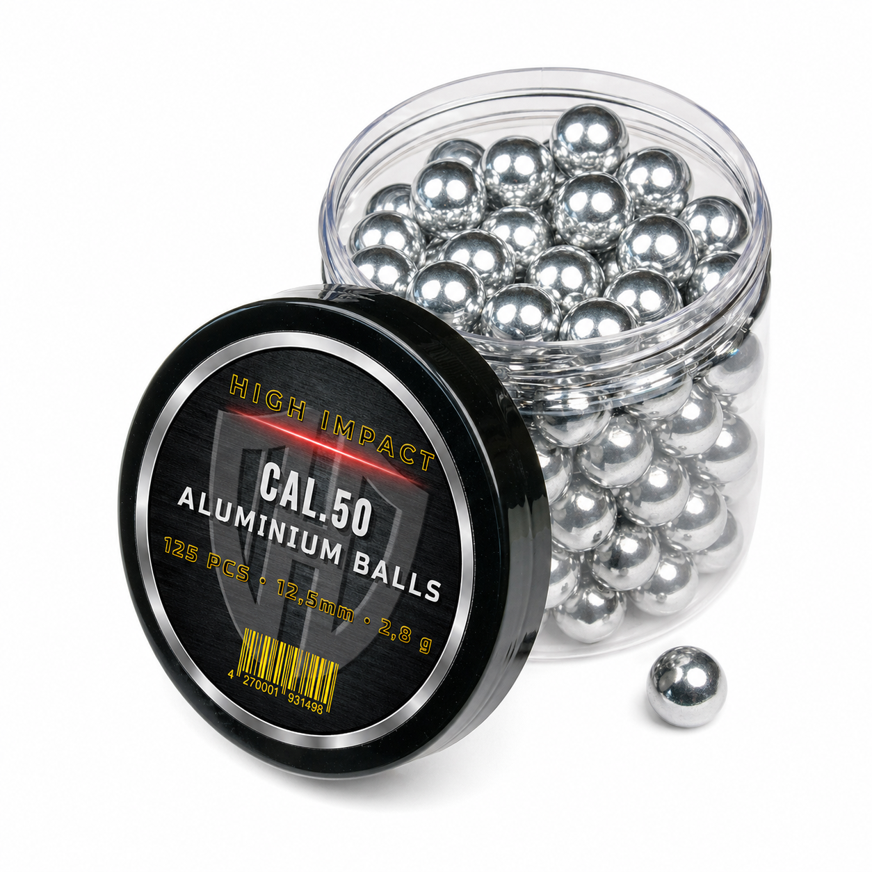 125x ALUMINIUM BALLS CAL.50 | HIGH IMPACT | HDR50 TR50 | 2,8gr
