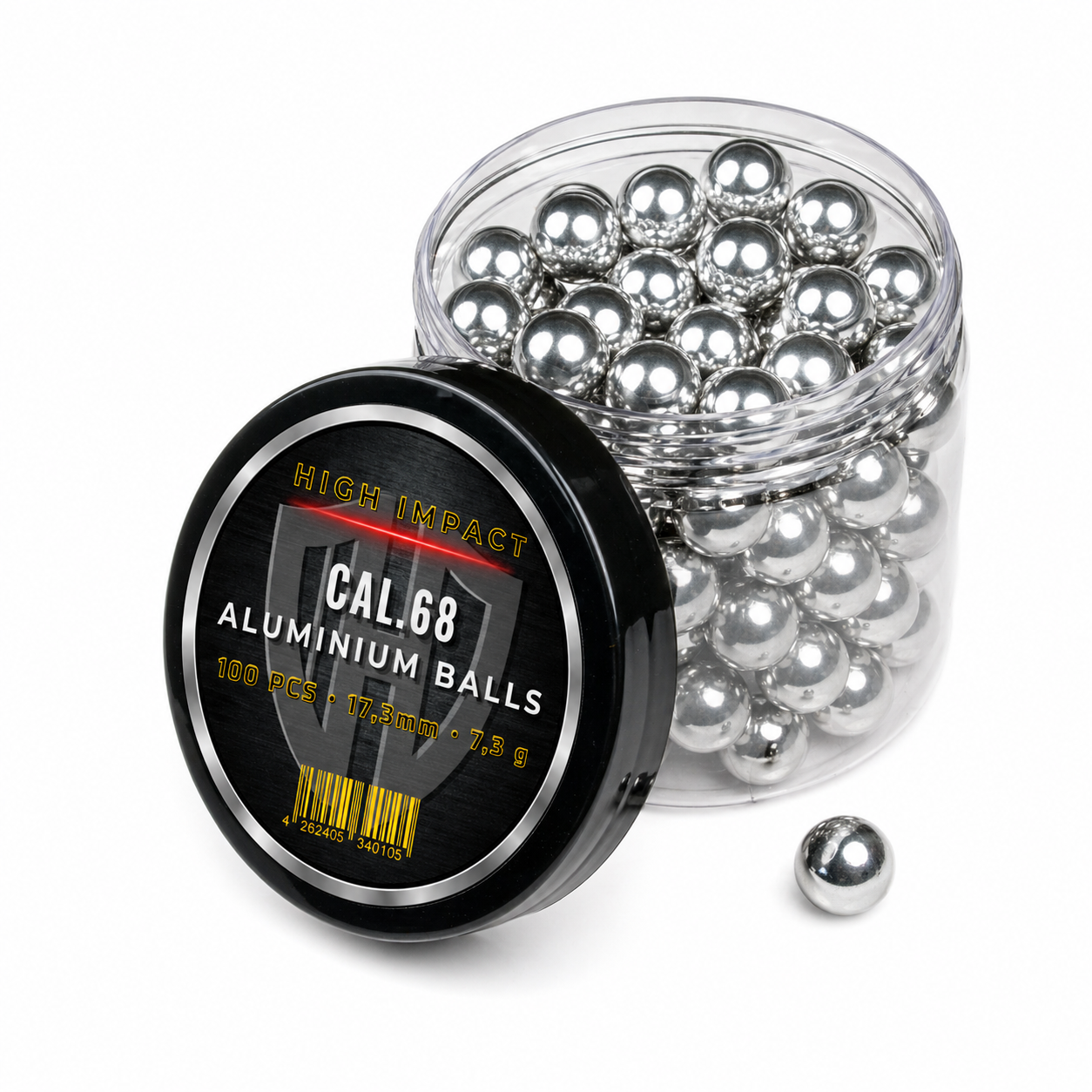 100x ALUMINIUM BALLS CAL.68 | HIGH IMPACT | HDS68 TS68 | HDX68 TX68 | Pistelle X-68 | TC68  | 7,5g