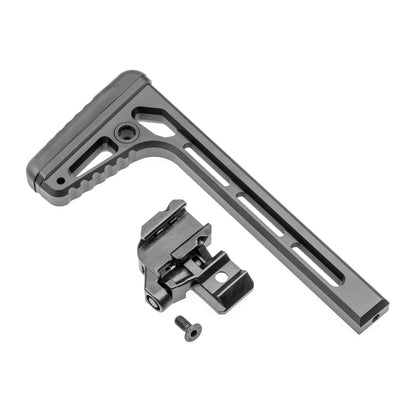 Schulterstütze | Huben GK1  Cal.22 & Cal.25 | Klappschaft | CNC-Aluminium | schwarz eloxiert