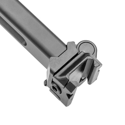 Schulterstütze | Huben GK1  Cal.22 & Cal.25 | Klappschaft | CNC-Aluminium | schwarz eloxiert