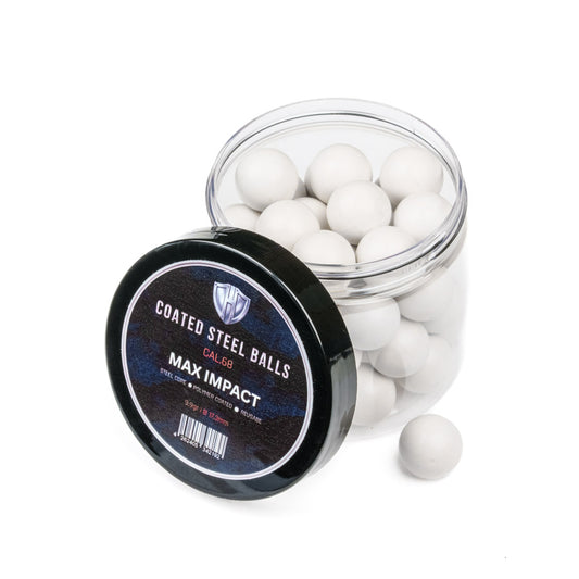 45x COATED STEEL BALLs | 9,9g | Stahlkern mit Kunststoffmantel | 17,3mm | HDR68 | HDS68 | HDX68 | HDB68 | Pistelle X-68 | TC 68| Cal.68