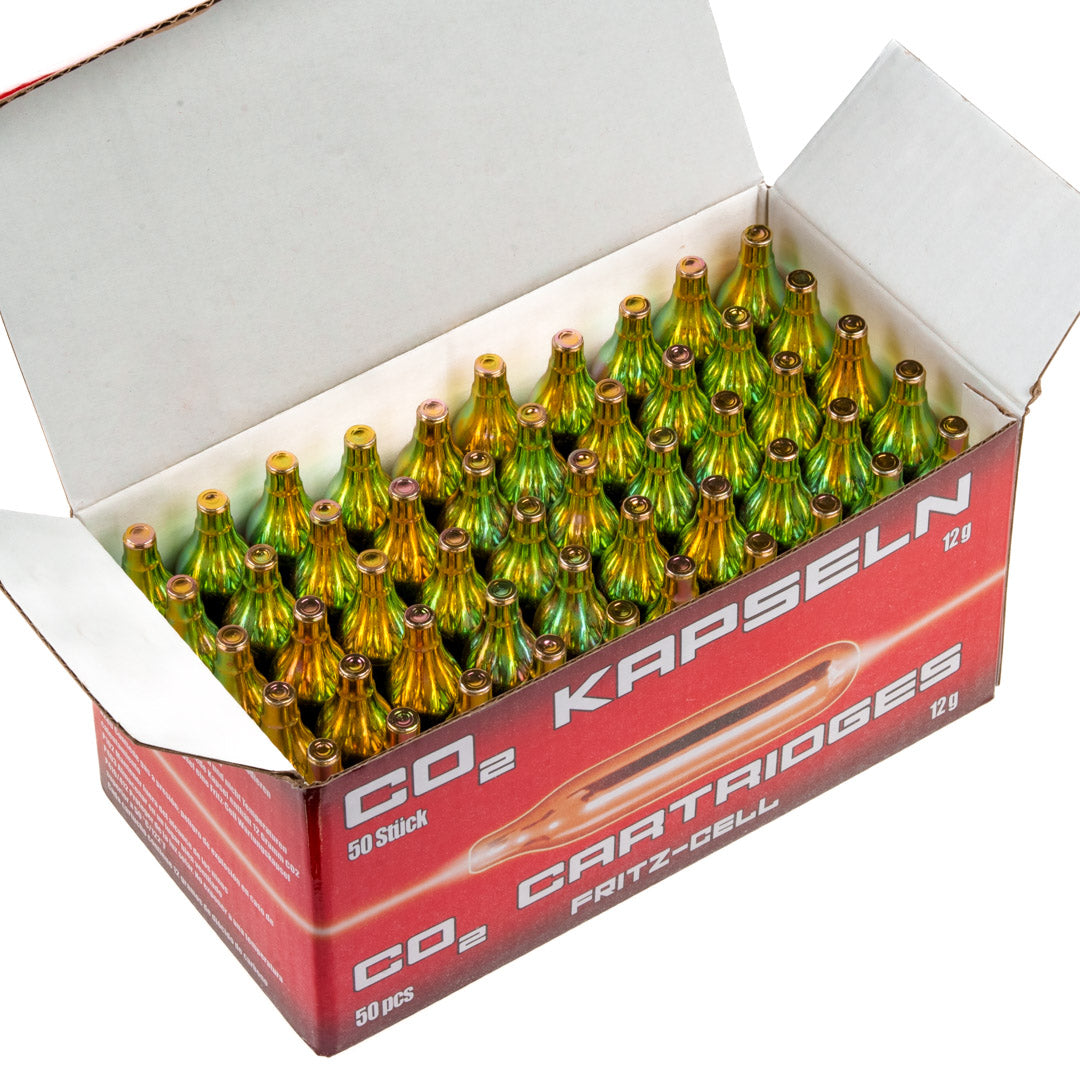 Co² 12g Kapsel | FRITZ-CELL| HDR50 | HDP50 | HDR68 | HDB68 | HDS68 | HDX68 | SIX-NEEDLER | DARTIE | Alfa 1.50 | für Co² Waffen
