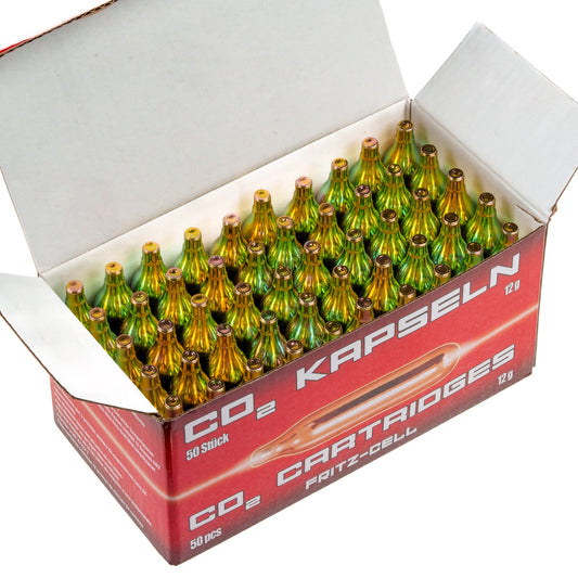 Co² 12g Kapsel | FRITZ-CELL| HDR50 | HDP50 | HDR68 | HDB68 | HDS68 | HDX68 | SIX-NEEDLER | DARTIE | Alfa 1.50 | für Co² Waffen