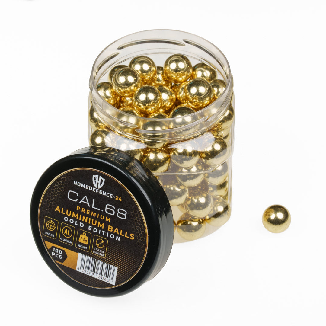 100x GOLD ALUMINIUM BALLS CAL.68 | HIGH IMPACT | HDS68 TS68 | HDX68 TX68 | Pistelle X-68 | TC68  | 7,5g