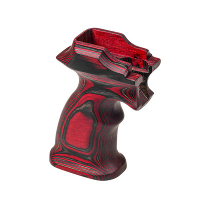 Handgriff für Huben GK1 | Hochwertiges Holz Birke | handmade | Rot-Schwarz