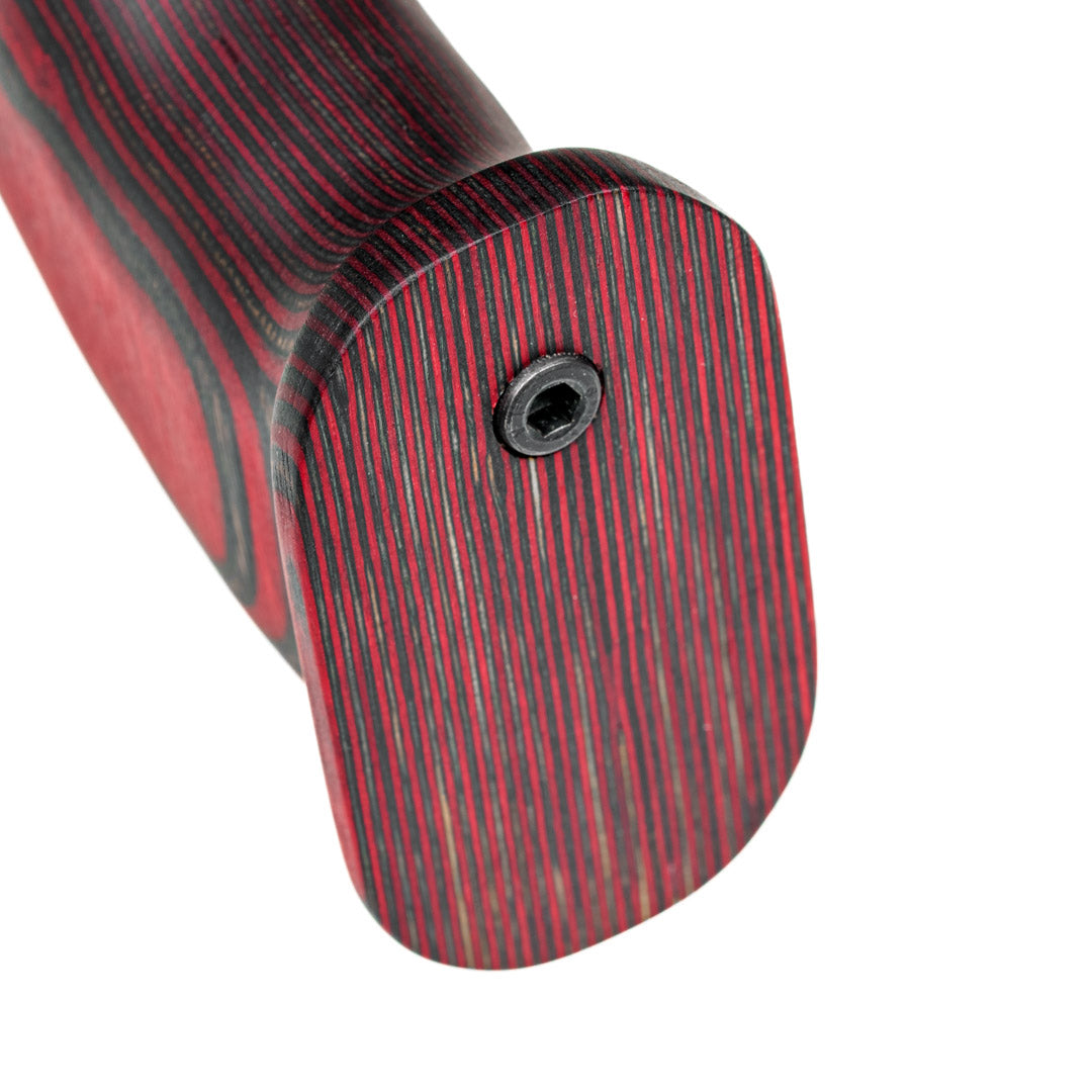 Handgriff für Huben GK1 | Hochwertiges Holz Birke | handmade | Rot-Schwarz