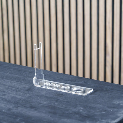 PLEXIGLAS® Wandhalterung / Tischständer für HDR50 | HDP50 | stilvolles Design mit gelasertem Homedefence-Logo