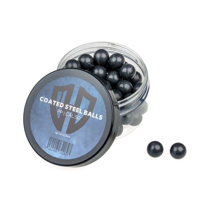 50x COATED STEEL BALLS | PP  | 4gr. | Stahlkern mit Kunststoffmantel | 12,5mm | HDR50 | HDP50 | ALFA 1.50 | AEA Challenger | kompatibel mit Vesta PDW | Cal.50
