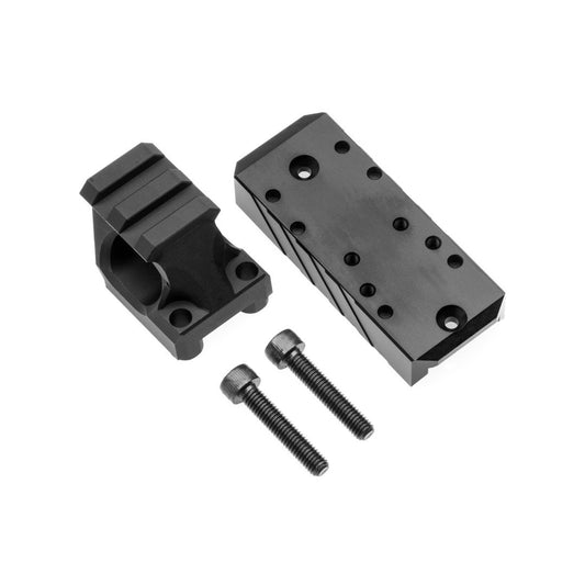 Bundle – RED DOT SIGHT MOUNT Schiene + Buttstock Adapter - Optional für Karabiner Version | CNC ALU | schwarz eloxiert | Huben GK1 | RMR 3.0