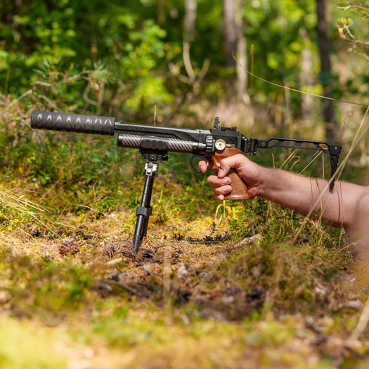 Bundle – RED DOT SIGHT MOUNT Schiene + Buttstock Adapter + Schulterstütze | CNC ALU | schwarz eloxiert | Huben GK1 | RMR 3.0