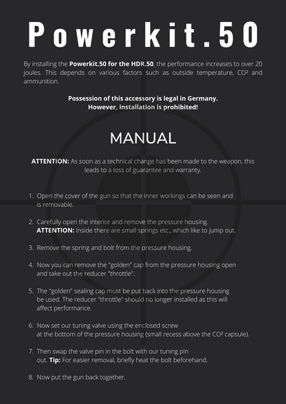 Powerkit.50 V2 for HDR50 + GEN.2 | 7,5j Version Exportventil | Maximale Power | 20-30J