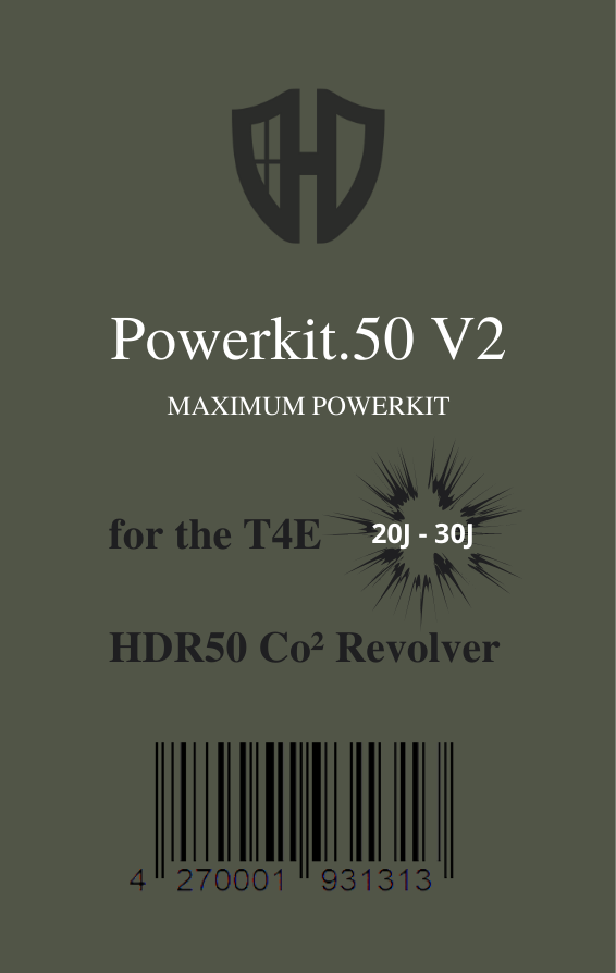 Powerkit.50 V2 til HDR50 | eksportventil | RØD ANODISERET | Maksimal effekt 7,5j version 20-30J