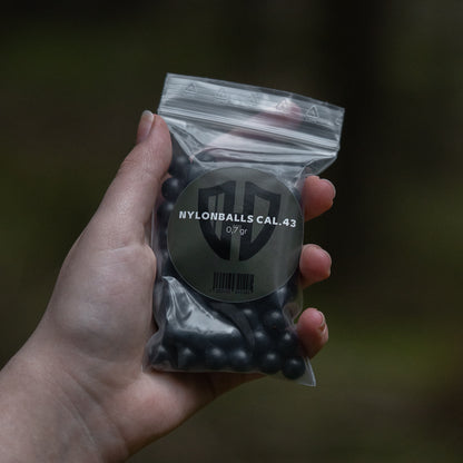 100 x Nylonballs Cal.43 | Walther PPQ TPM1 | Hartkunststoff 0,8Gr. | HomeDefence