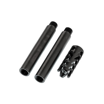 BUNDLE | 2x Sniper Barrel + 1x MUZZLE BRAKE | HDR50 | HDR50-L | HDP50 | GEN.2 Version | Sniper Lauf + Mündungsfeuerbremse | L 31cm | 15x1 Gewinde thread | Cal. 50